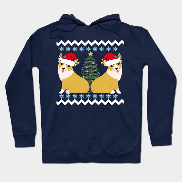 Cute Christmas Corgi Santa Hoodie by epiclovedesigns